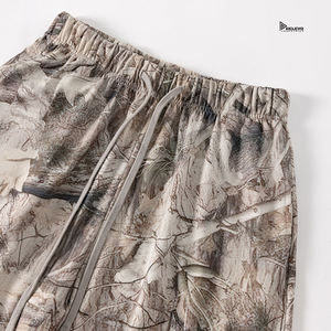 Conjunto Corto Estilo Americano con Estampado de Camuflaje de la Selva, 100% Algodón Jersey, Diseño Transpirable, Ropa Urbana Lisa, Impresión de Logotipo Personalizado - Product Image 4