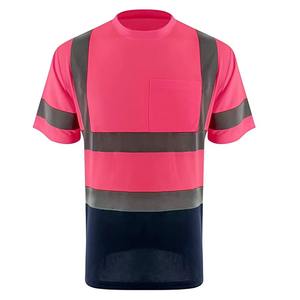 Chemises à manches longues haute visibilité pour hommes en gros, t-shirts de travail à manches courtes réfléchissants haute visibilité pour la construction, en vente - Product Image 3