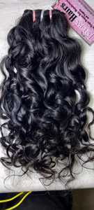 Máquina de extensiones de cabello virgen indio de alta calidad, paquetes de trama doble, cutícula de un solo donante sin procesar, onda profunda suelta - Product Image 4