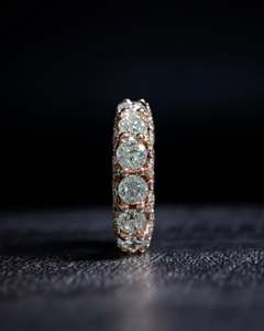 แหวนเงินแท้ 925 ชุบโรเดียม ประดับเพชรโมอิสซาไนต์ ดีไซน์วงแหวนนิรันดร์ ขายดี สำหรับงานแต่งงาน คุณภาพสูง ฝังแบบ Prong Setting - Product Image 4