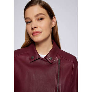 Chaqueta de cuero genuino para mujer con estilo para invierno abrigo personalizado de alta calidad con opciones al por mayor mejor material de tela - Product Image 4