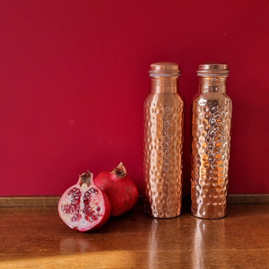 Botella de agua de cobre de 500ml de alta calidad Nuevo aspecto con precio razonable Jarra y botella de cobre puro - Product Image 1