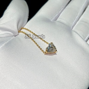 2.00ct VVS Lab พลอยเทียมรูปหัวใจพร้อมสร้อยคอทองคำละเอียดอ่อน10K สำหรับเป็นของขวัญครบรอบผู้หญิงได้รับการรับรองจากหิน CVD - Product Image 2
