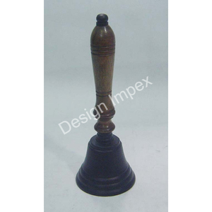 Cloche en laiton avec manche en bois Vente chaude Cloche élégante Cloche d'appel de luxe en or à prix compétitif et impressionnant - Product Image 2