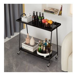 Carro de Metal con recubrimiento de polvo amarillo Carro de servicio hecho a mano de alta calidad Carro de Metal de diseñador de tamaño personalizado - Product Image 3