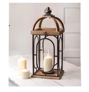 Faroles Decorativos de Metal y Vidrio Personalizados de Alta Calidad al por Mayor, Faroles Colgantes de Metal Duraderos para Iluminación de Habitaciones - Product Image 2