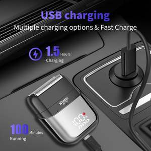 Afeitadora Eléctrica de Láminas para Hombre, 3 Cuchillas Flotantes, Impermeable IPX7, Afeitadora de Barba para Viaje en Húmedo/Seco, Mini Afeitadora con Pantalla para Afeitar la Cara - Product Image 4