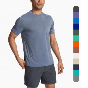 Factory Oem Top Quality Wholesale Fitness Streetwear Bulk Quality <b>Man</b> TShirt Custom Logo Material <b>Pockets</b> Cotton Spandex Tshirts - Product Image 1