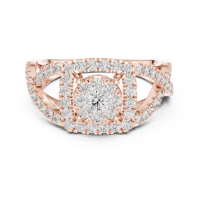 Anillos de diamantes de corte redondo de alta calidad para mujer, opciones cultivadas en laboratorio o naturales disponibles, joyería de boda de compromiso al por mayor - Product Image 3