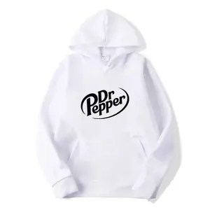 Sudadera con Capucha Estampada con Letras de Dr Pepper, Cálida para Otoño 2025, Moda Urbana para Hombre, Felpa, Informal, Unisex, Tops de Moda - Product Image 3