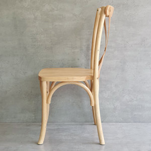 Silla Minimalista de Madera de Caucho con Respaldo Cruzado GCF162 para Muebles de Restaurante - Product Image 4