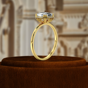 Anillo de Compromiso con Diamante Cultivado en Laboratorio de 1 Quilate, Estilo Halo de Racimo, Anillo de Boda, Anillo de Propuesta, Anillo Nupcial de Racimo con Certificado IGI - Product Image 3