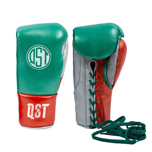 Gants de boxe à lacets en cuir véritable fabriqué en usine en gros avec rembourrage épais gant de boxe MMA pour l'entraînement au combat - Product Image 4
