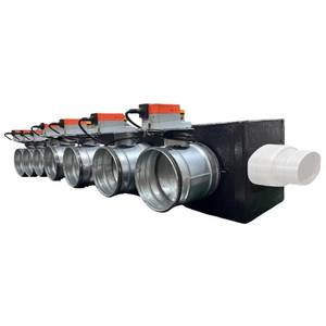 Pleno de espuma de poliuretano de 7 zonas con amortiguadores motorizados Lindab de 160 o 200 mm con conexión lateral VMC - Product Image 1