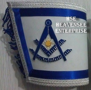Freemason Sleeve Cuffs Regalia masónica bordada a mano para vestido ceremonial - Product Image 5