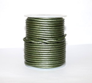 สายหนังแท้ทรงกลมสีดำสำหรับทำเครื่องประดับเชือกสำหรับสร้อยคอสร้อยข้อมืองานประดิษฐ์ทำด้วยตัวเอง - Product Image 3