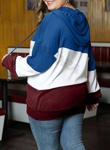 Sudadera con capucha cómoda de talla grande para mujer, ropa deportiva de moda para cualquier ocasión, cordones de invierno, técnica lavada bordada - Product Image 3