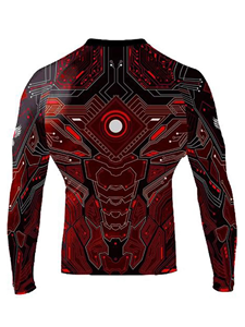 Custom <b>Printed</b> Men's Rash Guard Long Sleeve Compression Shirts Polyester UPF50+ Swim <b>Surfing</b> Rash Guard Shirts - Product Image 3