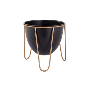 Vente en gros de pots à fleurs modernes en laiton et en fer, décoration d'intérieur, style minimaliste, revêtement en poudre, support de sol décoratif - Product Image 6