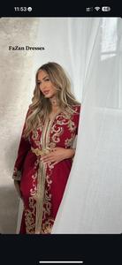 Caftán de Lujo Bordado a Mano con Cuentas, Color Marrón, Ropa Tradicional Musulmana y Accesorio - Product Image 2