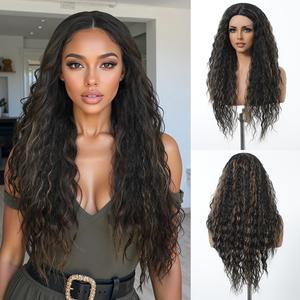 Aislinn C-DWY T-Part Lace Front Synthetic <b>Wig</b> Long Latin Curly Hair Glueless Transparent Lace Colorful <b>Wig</b> - Product Image 6
