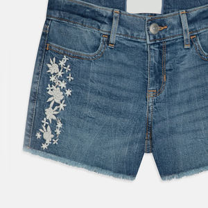 Pantalones cortos vaqueros vintage de verano de diseño personalizado en color sólido estilo streetwear transpirable en oferta - Product Image 5