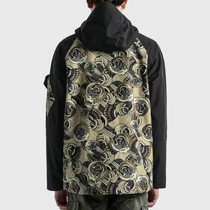 แจ็กเก็ตกันลมแฟชั่นโอเวอร์ไซส์พิมพ์ลายกลางแจ้งลำลองกันน้ำมีซิปซ่อนสำหรับปีนเขาในฤดูหนาว - Product Image 4