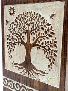 Funeral Supplies Cremation <b>Memory</b> Collector / for Adult & Ashes / Tree and Birds with White Design Ash box Suitable for Cemetery - Product Image 4