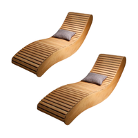 Chaise longue de plage, transat de piscine, lit de jardin, mobilier d'extérieur en bois massif, couleur personnalisée