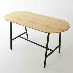 Minister Standing Conference <b>Table</b> 180x80x105cm Minimalist Office Furniture A-<b>Shaped</b> Legs Slean HBSL036 System Made Rubber Wood - Product Image 1