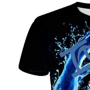 Camiseta de algodón y poliéster de la mejor calidad para hombre, camiseta estampada, cantidad, bricolaje, OEM, personalizada - Product Image 3