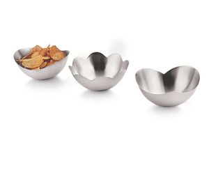 Tazón para Servir y para Aperitivos en Forma de Flor de Acero Inoxidable (Diseño de Pétalos, Acabado Cepillado) - Product Image 3