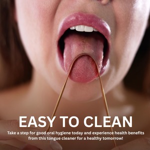 Venta del vendedor indio Raspador de lengua de cobre puro Producto de calidad superior Limpiador de lengua para el cuidado bucal - Product Image 4