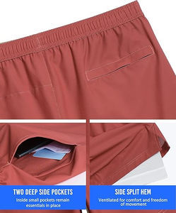 Short de sport à séchage rapide pour homme Pantalon de survêtement à logo personnalisable pour l'entraînement Short de sport de fitness Short de course pour homme - Product Image 2