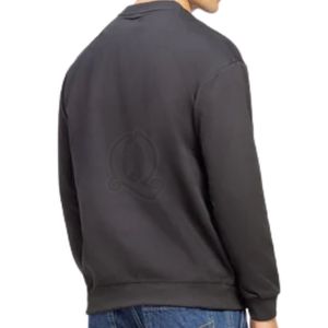 Custom <b>Black</b> Heavyweight Sweatshirt <b>Men</b> Oversized Drop Shoulder Crewneck Pullover Blank Plain Streetwear Wholesale - Product Image 2