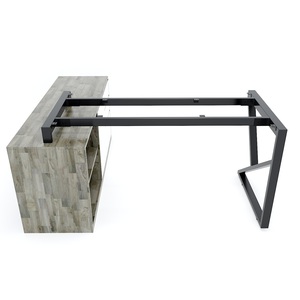 Table de bureau exécutive contemporaine avec pieds en acier, assemblage requis - HBKC019 - Product Image 4