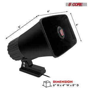 Bocina PA de 5 Núcleos y 6 Pulgadas, 200W, Altavoz de Audio Potente, 8 Ohmios, para Uso en Interiores y Exteriores, Resistente a la Intemperie - Product Image 6