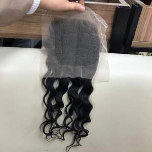 Cheveux humains vietnamiens noirs Remy à fermeture frontale pour la fabrication de perruques - Product Image 1