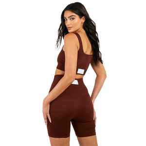 2025 Women's <b>High</b> <b>Waist</b> Gym Workout Yoga <b>Shorts</b> Quick Dry Scrunch Butt Biker <b>Shorts</b> V <b>Shape</b> Decoration Solid Pattern Wholesale - Product Image 3