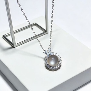 Elegante Collar de Plata de Ley S925 con Colgante de Jade Espuma de Agua, Gema de Jade Albite, Amuleto para Mujer, Joyería Fina, Regalo - Product Image 5