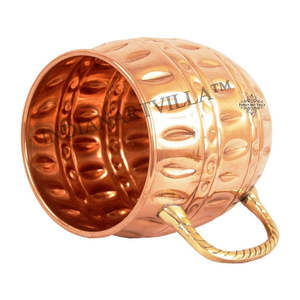 Taza de Cobre Puro para Moscow Mule, Diseño Redondo en Forma de Barril, con Capacidad de 530 ml, para Kit de Ahumador de Cócteles - Product Image 3