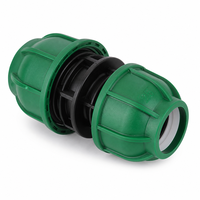 Raccord de compression réducteur double extrémité en PP pour irrigation agricole R1002 PN12.5 20-110mm, connecteur de tuyau HDPE avec joint NBR