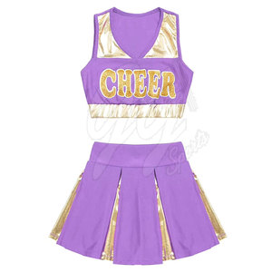 Vêtements d'entraînement Uniforme de cheerleading de dernière conception Uniforme de cheerleading à contraste de couleur en gros - Product Image 6