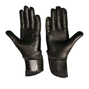 Guantes de bateo de béisbol resistentes y duraderos de dedo completo de cuero genuino personalizables para jugadores - Product Image 5