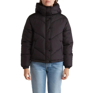 Veste d'hiver extérieure en peluche à forte demande de fabricant OEM de vente en gros de vestes pour hommes personnalisées et brillantes de noir - Product Image 4