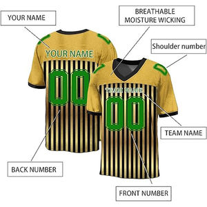 Venta caliente Jersey de fútbol hecho a medida Ropa de calle de moda Jersey de fútbol americano 100% Poliéster Sublimación Ropa deportiva - Product Image 3