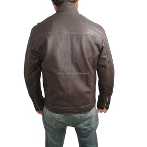 แจ็คเก็ตหนังแท้สไตล์ใหม่สั่งทำพิเศษ แจ็คเก็ตหนังแฟชั่นรักษ์โลกสำหรับผู้ชาย - Product Image 3
