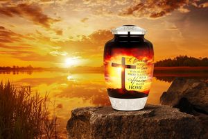 Urna de cremación Urna de Cruz celestial para urnas de entierro funerario para cenizas humanas adultas Urnas grandes para cenizas para mujeres y hombres - Product Image 5