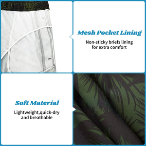 Vêtements de sport pour hommes Short de bain imprimé double couche Confort Ceinture élastique Short Streetwear - Product Image 3