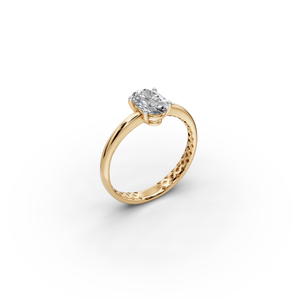 Anillo Solitario con Diamante Ovalado Cultivado en Laboratorio de 1.00 Quilates - Product Image 4